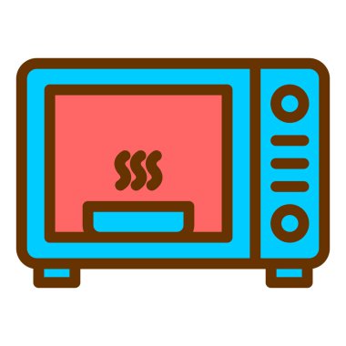 mikrodalga fırın düz vektör simgesi