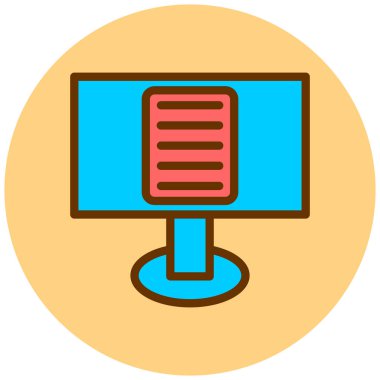 vektör lcd simgesi illüstrasyonu