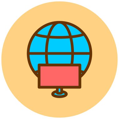 küresel ağ. Basit resimleme