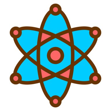 atom. Web simgesi basit illüstrasyon