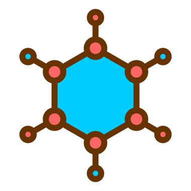 Molekül. Web simgesi basit illüstrasyon