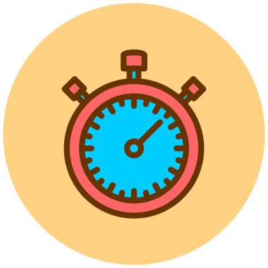 Kronometre Web simgesi basit illüstrasyon