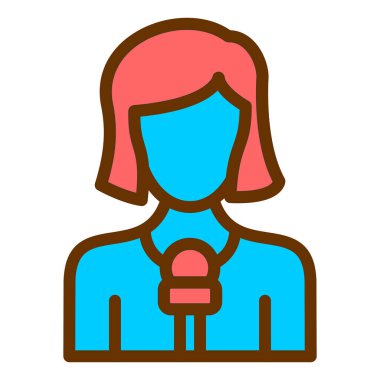 Kadın Avatar. Basit illüstrasyon