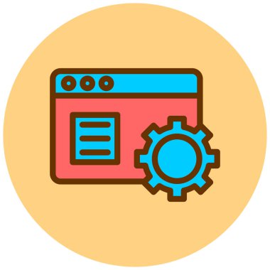 Ayarlama. Web simgesi basit illüstrasyon