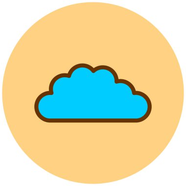 Bulut. Web simgesi basit illüstrasyon