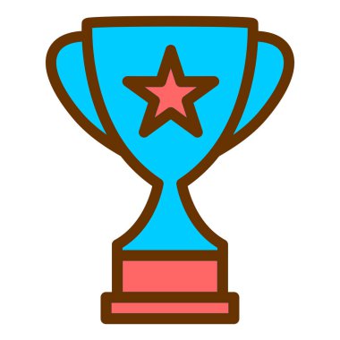 Kupa. Web simgesi basit illüstrasyon