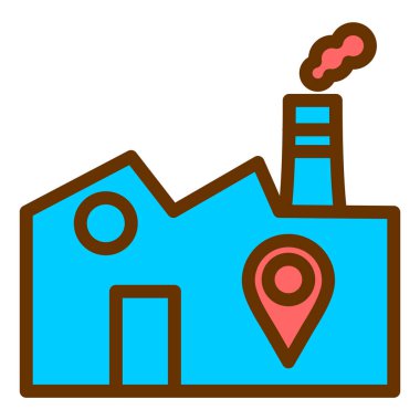 konum. Web simgesi basit illüstrasyon