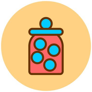 Kavanoz. Web simgesi basit tasarım