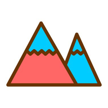 Dağlar. Web simgesi basit illüstrasyon