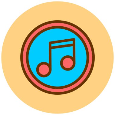 Müzik notası. Basit resimleme