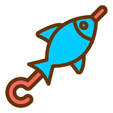 Balık. Web simgesi basit illüstrasyon