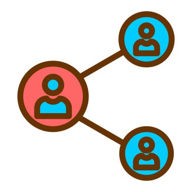 sosyal ağ simge vektör çizim