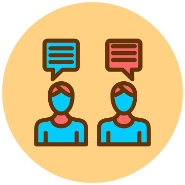 konuşma balonu vektör illüstrasyonu olan bir grup insan