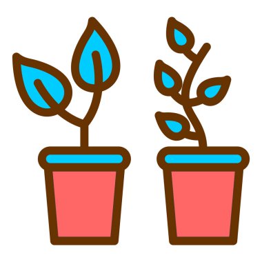 Bitkiler. Web simgesi basit tasarım