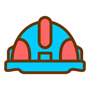 Miğfer. Web simgesi basit illüstrasyon