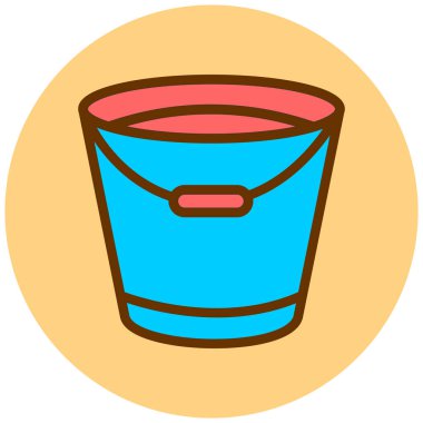 Kova. Web simgesi basit illüstrasyon