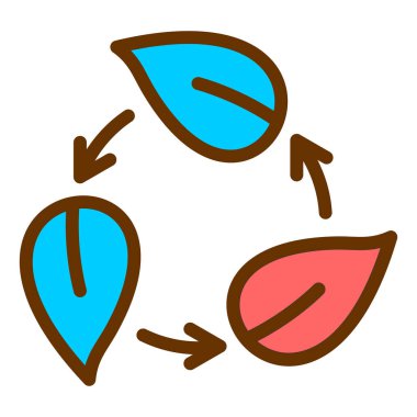 Yaprak. Web simgesi basit illüstrasyon