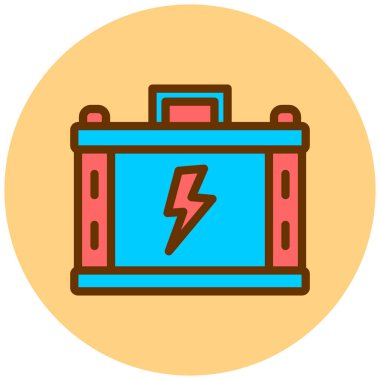 Pil. Web simgesi basit illüstrasyon