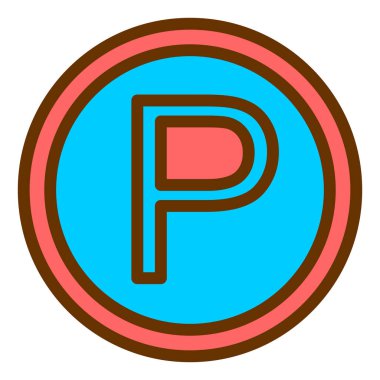 park simgesi vektör illüstrasyonu