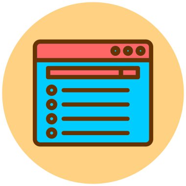 İnternet sitesi. Web simgesi basit illüstrasyon