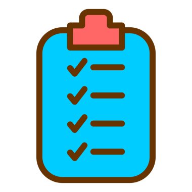 kontrol listesi web simgesi vektör illüstrasyonu 