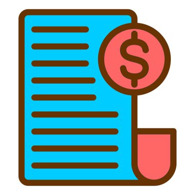 Dolar. Web simgesi basit illüstrasyon