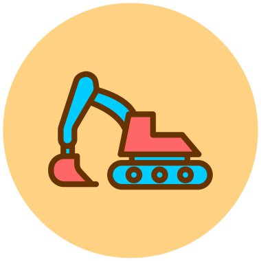 Kazıcı. Web simgesi basit illüstrasyon