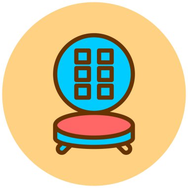 Masa. Web simgesi basit illüstrasyon