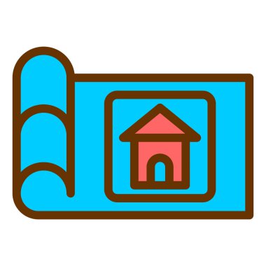 Blueprint web simgesi vektör illüstrasyonu 