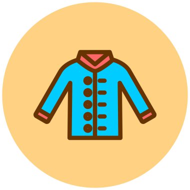 Ceket. Web simgesi basit illüstrasyon