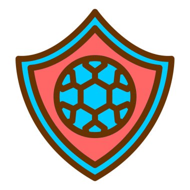 Güvenlik sistemi vektör çizimine sahip kalkan