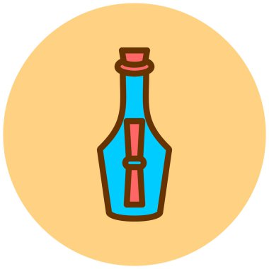 Bira şişesi. Basit resimleme