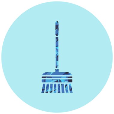 Süpürge. Web simgesi basit illüstrasyon