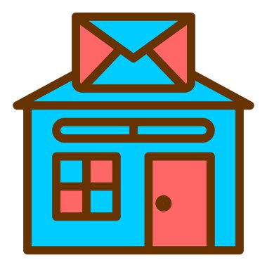 Posta kutusu. Web simgesi basit illüstrasyon