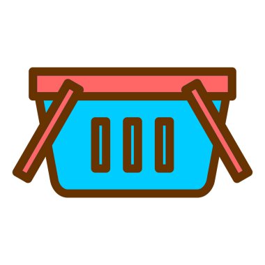 Alışveriş arabası ikon vektörü. İnce çizgi işareti. izole edilmiş sınır sembolü çizimi