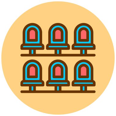 Şömine. Web simgesi basit illüstrasyon