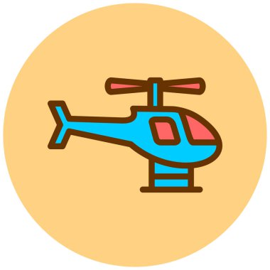 Helikopter. Web simgesi basit tasarım