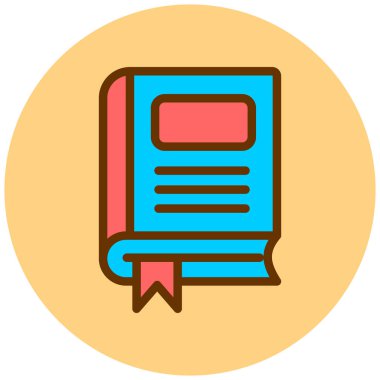 Kitap. Web simgesi basit illüstrasyon