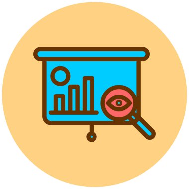 Analizler. Web simgesi basit illüstrasyon