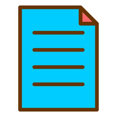 Belge. Web simgesi basit illüstrasyon