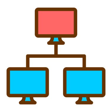 Ağ Paylaşımı. Vektör illüstrasyonu