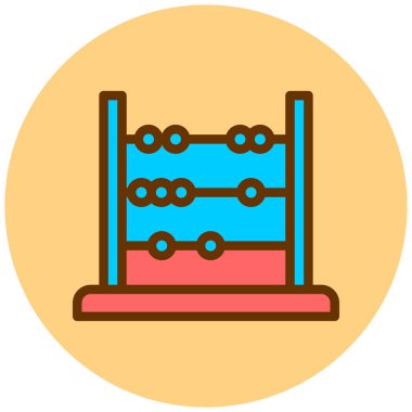 Abaküs. Web simgesi basit illüstrasyon