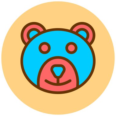 ayı ağ ikonu vektör illüstrasyonu 