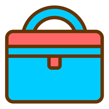 Çanta. Web simgesi basit illüstrasyon