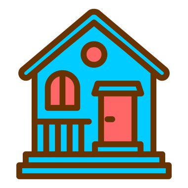 Ev. Web simgesi basit illüstrasyon