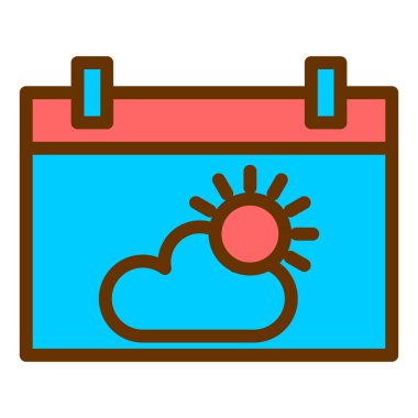 Takvim simgesi vektör illüstrasyonu