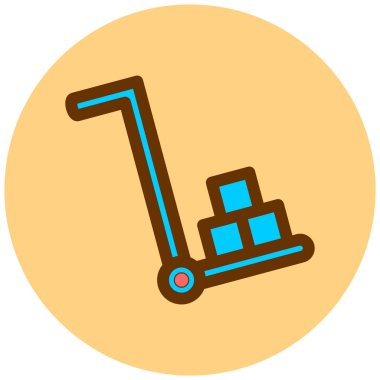 Teslimat. Web simgesi basit illüstrasyon