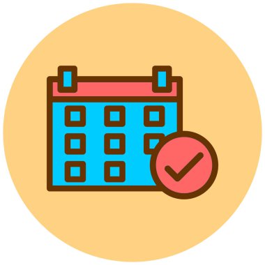 Takvim. Web simgesi basit illüstrasyon