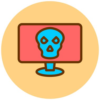 Yüz. Web simgesi basit illüstrasyon