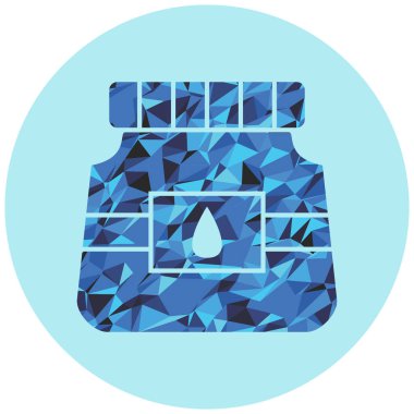 mavi ve beyaz geometrik vektör çizimi